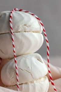 Close-up of ice cream on table