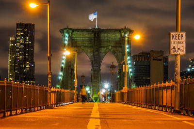 Illuminated city at night