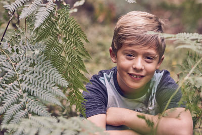 Portrait of boy smiling