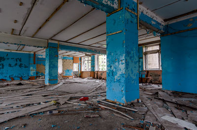 Interior of abandoned building