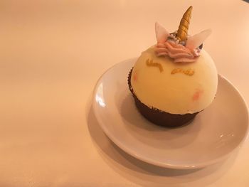 Close-up of cupcakes on table