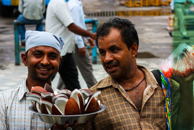 Portrait of smiling friends