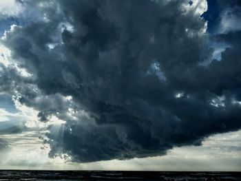 Storm clouds over sea