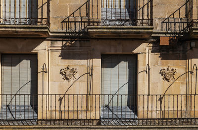 Facade of an old building in sepulveda, spain