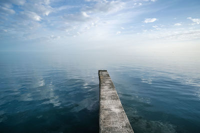 Beautiful sunset landscape on the blue sea.