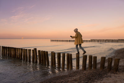 Woman on beach