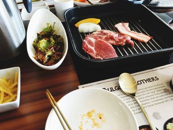 Close-up of served food