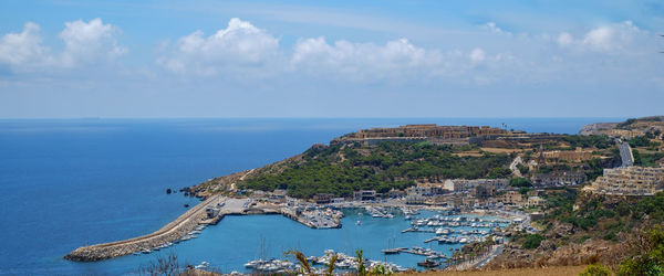 Aerial view gozo island, malta