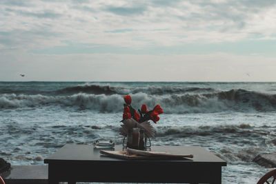 Scenic view of sea against sky