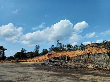 Panoramic view of land against sky