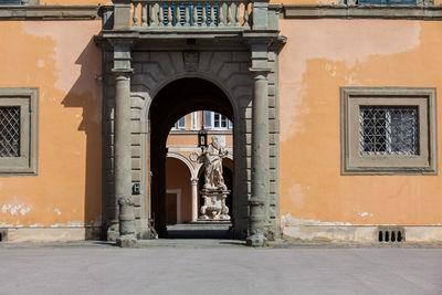 18th century statue by the sculptor andrea vacca depicting moses at the archbishop palace in pisa