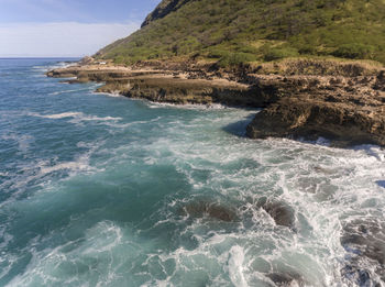 Scenic view of sea against sky