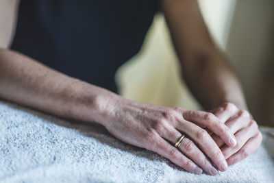 Close-up of hands