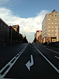Road passing through city