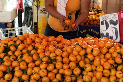 Full frame shot of fruits for sale at market stall