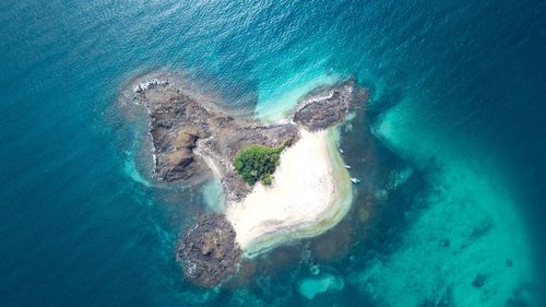 Aerial view of island