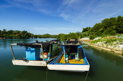 Scenic view of river against sky