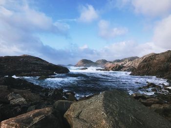 Scenic view of sea against sky