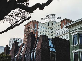 Low angle view of buildings against sky