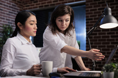 Business colleagues working together at office