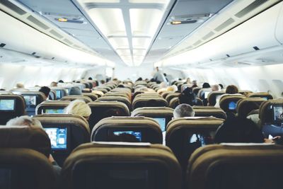 Interior of airplane