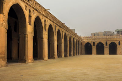 Exterior of historical building against clear sky