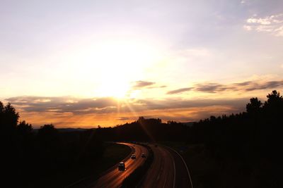 Road at sunset