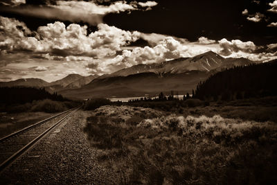 Country road passing through mountains