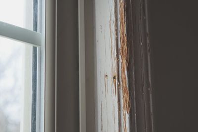 Close-up of window against sky