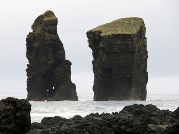 Rock formations at seaside