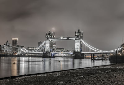 Bridge over river in city