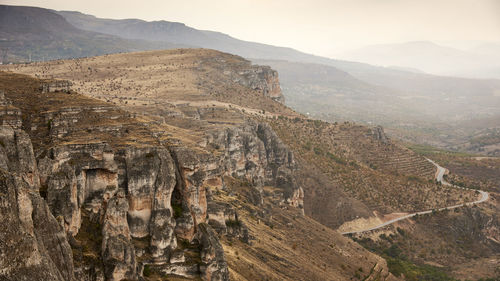 High angle view of landscape against sky