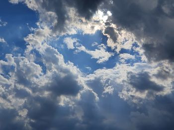 Low angle view of clouds in sky