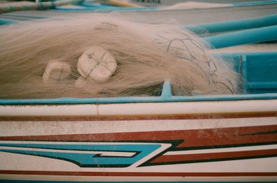 High angle view of a boat