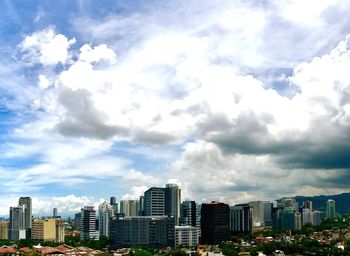 Modern cityscape against sky