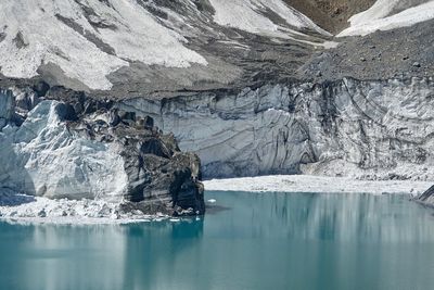 Scenic view of frozen sea