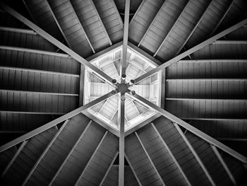 Low angle view of illuminated ceiling in building