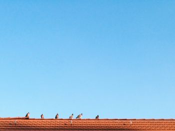 Low angle view of built structure against blue sky