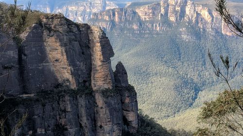 Rock formations on mountain