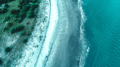 High angle view of sea