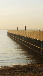 View of pier in sea