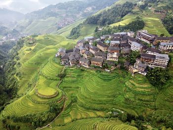 High angle view of townscape