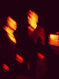 Orange fire in the dark