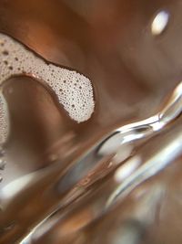 High angle view of water in container