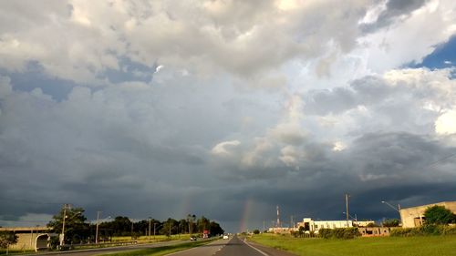 Storm clouds over landscape