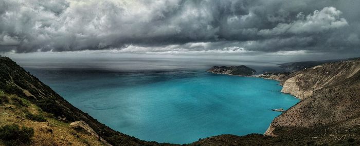 Panoramic view of sea against sky