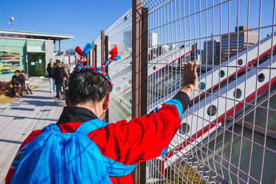 Person looking at city