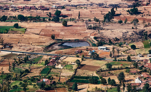 High angle view of landscape