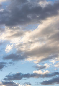 Low angle view of clouds in sky