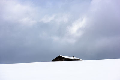 Low angle view of roof against sky